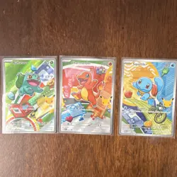 Pokemon Series 1 30th Anni- Bulbasaur, Charmander, Squirtle - 3 English Cards - Image 1