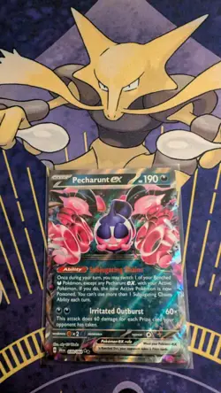 Pecharunt EX 039/064 S&V Shrouded Fable Holo Double Rare Pokemon Card - Image 1