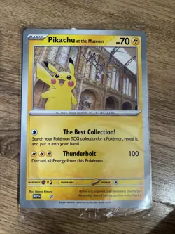 Pikachu At The Museum Promo Card Pokemon English Sealed New - Image 1