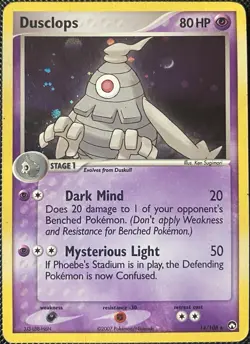 Dusclops - (EX Power Keepers) 14/108 Deck Exclusives Holo *DAMAGED* Pokemon Card - Image 1