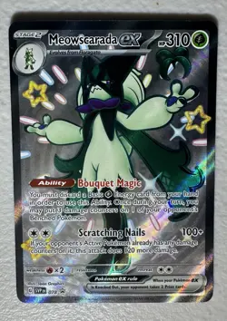 Pokemon TCG Meowscarada EX Black Star Promo Full Art Holo Card SVP #078 - Image 1
