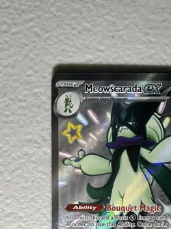 Pokemon TCG Meowscarada EX Black Star Promo Full Art Holo Card SVP #078 - Image 5