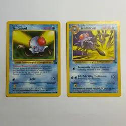 Pokemon TCG Tentacool Tentacruel 2-Card Evolution Lot WOTC Vintage 1999 - Image 1