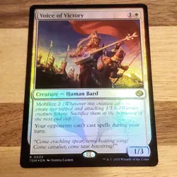 1x Voice of Victory - Foil - Tarkir Dragonstorm, MTG NM / LP Small Indent Line - Image 1