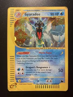 Pokemon Card-Gyarados-H10/H32-Holo-NoCrystal-Skyridge-ENG-LP-SWIRL - Image 1