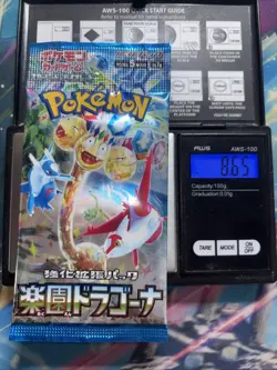 Heavy 8.65g Pokemon Sealed Dragona Paradise Japanese Booster Pack - Image 1