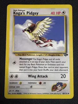 Koga's Pidgey - 49/132 Gym Challenge - Pokemon TCG - 2000 - Image 1