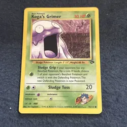 Pokemon TCG WoTC Koga's Grimer 78/132 Gym Challenge Vintage Near Mint Clean!!!! - Image 3