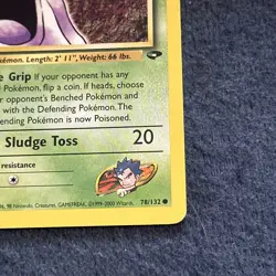 Pokemon TCG WoTC Koga's Grimer 78/132 Gym Challenge Vintage Near Mint Clean!!!! - Image 5