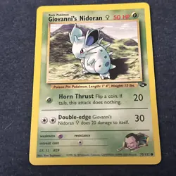 Pokemon TCG WoTC Giovanni's Nidoran F 75/132 Gym Challenge Vintage Near Mint NM - Image 3
