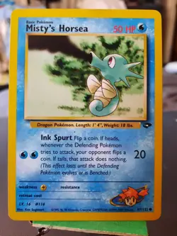 Pokemon TCG Misty's Horsea Gym Challenge 87/132 Regular Unlimited Common WoTC NM - Image 1
