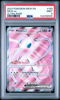 2023 POKEMON MEW EN-151 ULTRA RARE #193 MEW EX 193/165 PINK MINT PSA 9 - Image 1