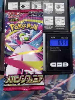 Heavy 8.43g Pokemon Sealed Mega Brave Japanese Booster Pack - Image 1