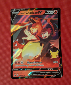 Pokemon TCG - Lance's Charizard V - SWSH133 Celebrations - Black Star Promo - Image 1