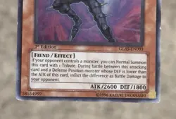 Yugioh Evil Hero Malicious Edge GLAS-EN003 1st Edition Ultimate Rare LP/MP - Image 3