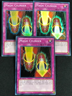 YUGIOH MAGIC CYLINDER YS13-ENV15 1ST SUPER X3 NM - Image 1