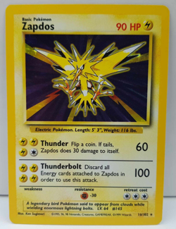 Zapdos 16/102 Base Set (1999) Holo Rare Unlimited Pokemon Card TCG - Image 1