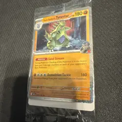 🚦1 Pokemon Team Rocket's Tyranitar Pokemon Center Holo Promo Card #096 - Sealed - Image 3