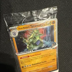 🚦1 Pokemon Team Rocket's Tyranitar Pokemon Center Holo Promo Card #096 - Sealed - Image 5