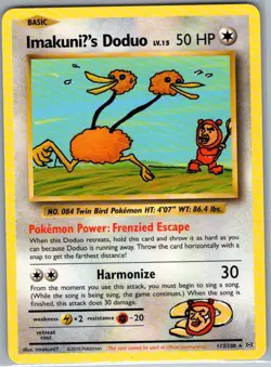 ImakuniU's Doduo 112/108 Non Holo XY - Evolutions - Pokemon Card - NM - Image 1
