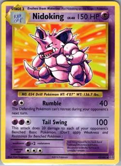 Nidoking 45/108 Non Holo XY - Evolutions - Pokemon Card - NM - Image 1