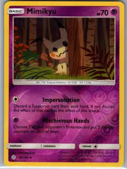 Mimikyu 96/236 Reverse Holo SM - Cosmic Eclipse - Pokemon Card - NM - Image 1