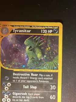 Pokemon Card- Tyranitar-Aquapolis-Holo-H28/H32-Rare-NoCrystal-ENG-SoftPenMark - Image 4