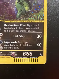 Pokemon Card- Tyranitar-Aquapolis-Holo-H28/H32-Rare-NoCrystal-ENG-SoftPenMark - Image 5