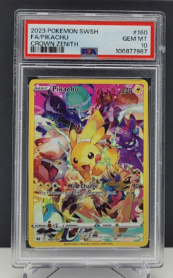 Pokemon SWSH: Crown Zenith - Pikachu 160/159 PSA 10 Graded Card Gem Mint - Image 1