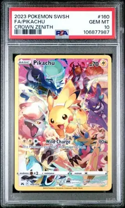 Pokemon SWSH: Crown Zenith - Pikachu 160/159 PSA 10 Graded Card Gem Mint - Image 4