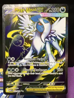 Pokemon Me01: Mega Evolution Holo Card Absol EX 161/132 Ultra Rare NM Condition - Image 1
