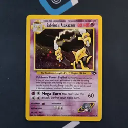 Sabrina's Alakazam 16/132 Gym Challenge Holo Rare Pokemon TCG - Image 1