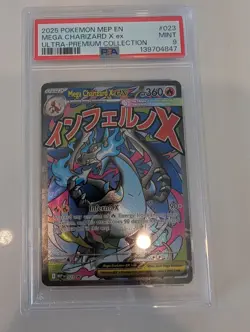 PSA 9 Mega Charizard X ex 023 MEP Black Star Promo Pokemon Ultra Premium UPC - Image 1
