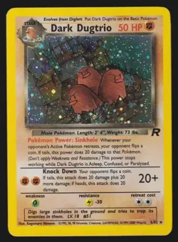 2000 Classic - Team Rocket Dark Dugtrio Stage 1/Rare Holo #6 - Image 1