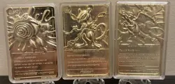 1999 Burger King Gold-Plated Pokemon Mewtwo, Poliwhirl and Charizard - Image 2