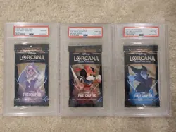 2023 Disney Lorcana - The First Chapter - 3 Booster Packs Set PSA 10 ✨ - Image 1