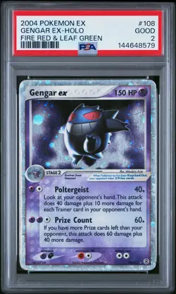 PSA 2 Gengar ex 108/112 2004 FireRed & LeafGreen Ultra Rare Pokemon Card - Image 1