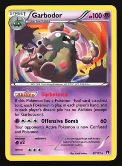 Garbodor 57/122 XY - BREAKpoint Holo Rare Pokemon Card - Image 1