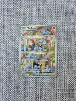 Machoke Mew 151 177/165 Full Art English Pokemon Card - Image 1