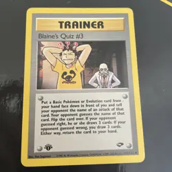 Blaines Quiz #3 1st Edition Gym Challenge 112/132 Pokemon Card - NEAR MINT - Image 1