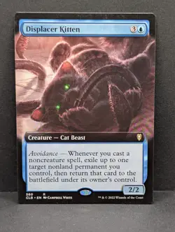 MTG English Displacer Kitten Extended Art Commander Legends Baldur's Gate DND - Image 1