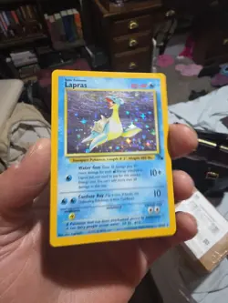 Pokemon TCG Lapras Fossil Holo Rare Card 1999 10/62 MP - Image 2