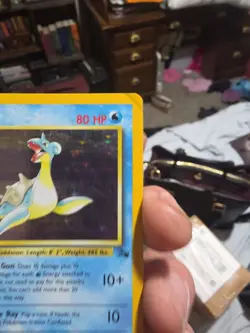 Pokemon TCG Lapras Fossil Holo Rare Card 1999 10/62 MP - Image 3