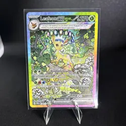 Pokemon TCG SV-Prismatic Evolutions Leafeon EX Card #144/131 SIR - Image 1
