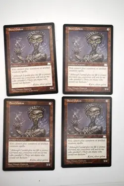 MTG, STEEL GOLEM (x4), WEATHERLIGHT, NM, NEVER BEEN PLAYED - Image 1