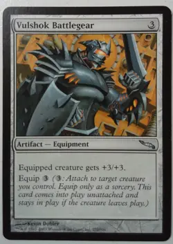 Vulshok Battlegear *Uncommon* Magic MtG x1 Mirrodin MP - Image 1