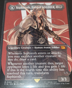 Sephiroth, Fabled Soldier Mythic Rare 0382 Non Foil Borderless art Magic MTG - Image 1