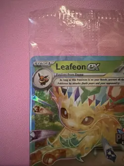 Pokemon Prismatic Evolutions Leafeon ex 006/131 Surprise Box Stamped Sealed - Image 2