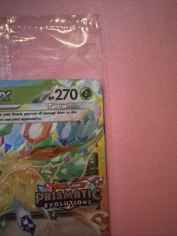Pokemon Prismatic Evolutions Leafeon ex 006/131 Surprise Box Stamped Sealed - Image 3