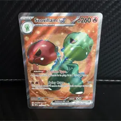 Pokemon Scovillain ex Ultra Rare Holo 216/191 SV08 Surging Sparks HP 260 - Image 1
